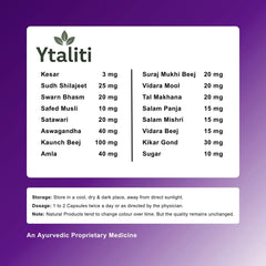 Ytaliti Herbal Male Fertility Booster Capsules (60 Capsules) – Improve Sperm Health Naturally - Ytaliti Ayurveda